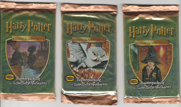 Harry Potter Sammelkartenspiel Booster Pack Deutsch 3 Stück Original Verpackt