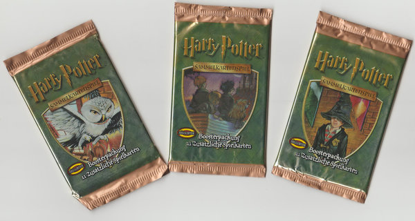 Harry Potter Sammelkartenspiel Booster Pack WIZARD Deutsch 3 Stück OVP
