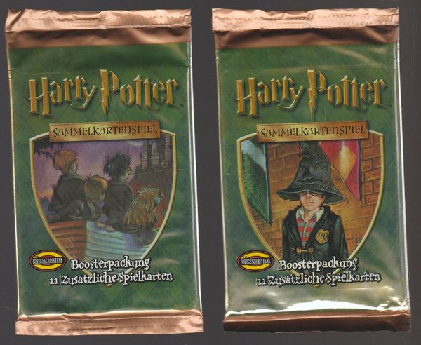 Harry Potter Sammelkartenspiel Booster Pack Deutsch 2 Stück OVP 2001 Wizard
