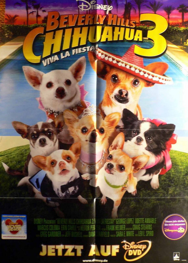 Beverly Hills Chihuahua 3 DIN A1 Film-Plakat gefaltet Videotheken-Ausgabe