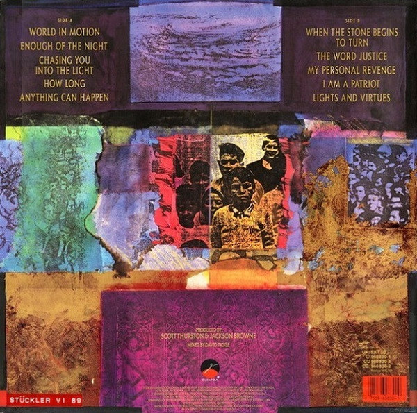 Jackson Browne World In Motion 1989 Warner Elektra 12" LP