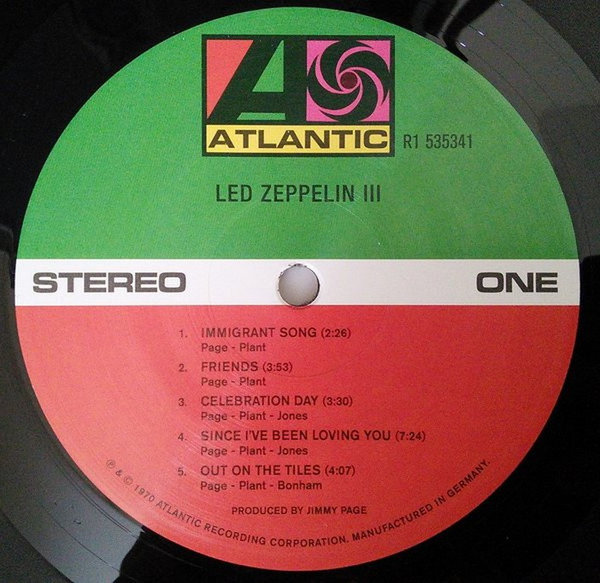 Led Zeppelin Led Zeppelin III 2014 Atlantic Records 12" LP 180 Gramm (TOP!)