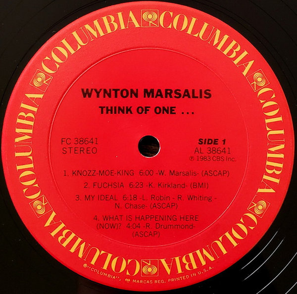 Wynton Marsalis Think Of One 1983 CBS Columbia 12" LP 12" (TOP!)