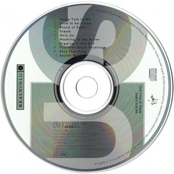 Peter Gabriel Us 1992 Virgin Records CD Album (Secret World)