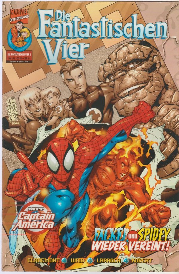 Die Fantastischen Vier #8 Mit Captain America 2000 Marvel Deutsch